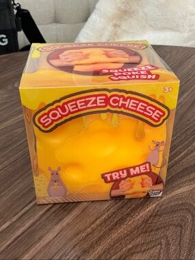 Squeeze Cheese Squishy Toy - Yellow